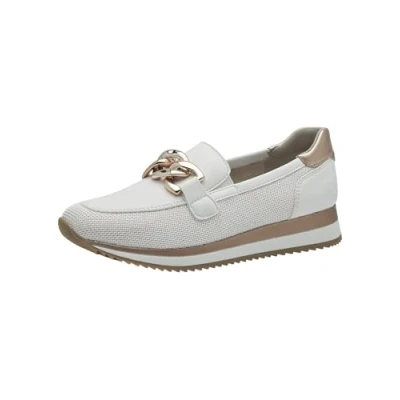 Abbildung von Jana Slipper, Damen, Größe: 40, White rosegold Lederimitat/textil