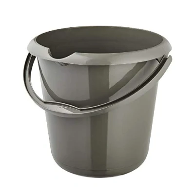 Abbildung von keeeper Eimer mit integrierter Mess Skala und ergonomischem Griff, 10 l, Mika Eco Line, Grau