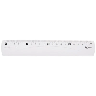 Abbildung von Maped M146112 Lineal 20 cm, Essentials 146, mit Schutzhülle, 1 Stück