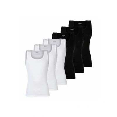 Abbildung von BOSS 6ER PACK Unterhemd/shirt, Herren, Größe: Large, Schwarz weiß