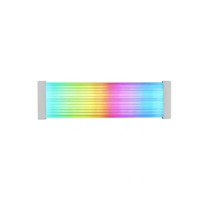 Abbildung von Mars Gaming MCA 24X, ARGB Sleeve für 24PIN ATX Stromkabel Motherboards, Ultrahelle LEDs, Synchronisierte Beleuchtung, Silikonkabel mit seitlichem Lichtstreifen