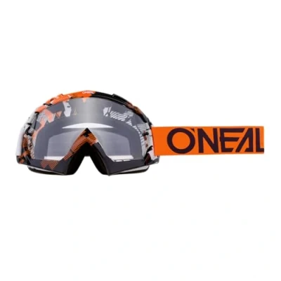 Abbildung von O&#039;NEAL Fahrrad &amp; Motocross Brille MX MTB DH FR Downhill Freeride Hochwertige 1,2 mm 3D Linse für ultimative Klarheit, UV Schutz B 10 Goggle Erwachsene Unisex Orange Weiß Neon One Size