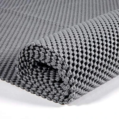 Abbildung von fowong Antirutschmatte Anti Rutsch Teppich 100x150cm Auto Kofferraum Rutschmatte Schubladen rutschfeste Unterlage Zuschneidbar DIY für Eßgeräte Matte Obst Grau