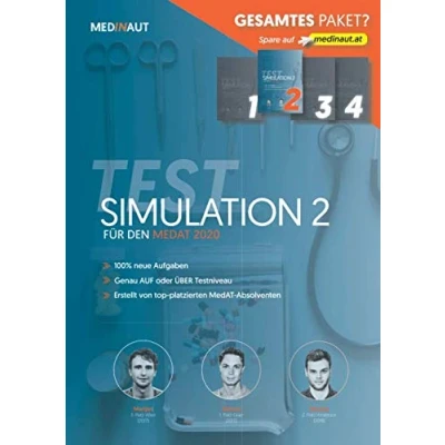 Abbildung von MEDINAUT: MedAT 2020 Testsimulation 2 für den Erstellt von top platzierten Absolventen, 100% neue Aufgaben, sehr testnah / Band Simulationspaket (MEDINAUT TESTSIMULATION, 2)