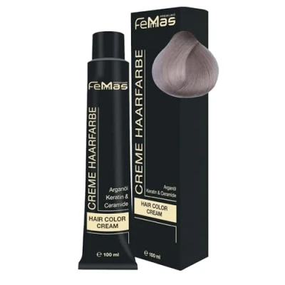 Abbildung von FemMas Haarfarbe Superaufheller Asch 901 I Professionelle Creme zur Aufhellung um bis zu 5 Tonstufen Dauerhafte Haarfärbung für strahlende, haltbare Farbergebnisse 100 ml