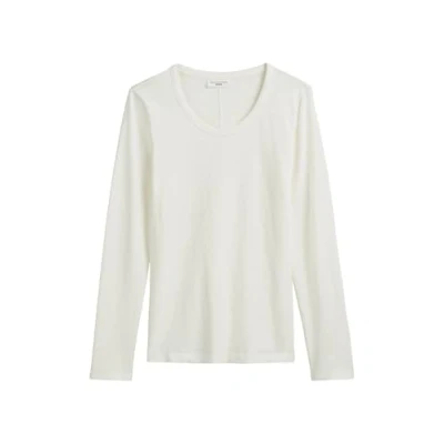 Abbildung von Marc O&#039;Polo Denim Langarmshirt, Damen, Größe: Large, Silky white