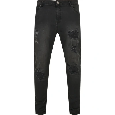 Abbildung von Urban Classics heavy destroyed Slim FIT Jeans Fit, Herren, Größe: 29x32, Realblk washed