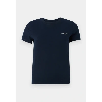Abbildung von Tommy Jeans SLIM Linear TEE Tshirt basic, Damen, Größe: 32, Dark night navy