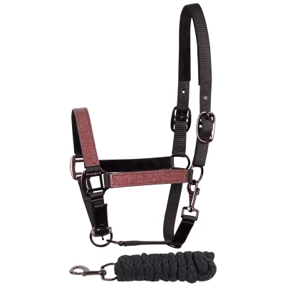Abbildung von Harry&#039;s Horse Halfterset Metallic II Kupfer Warmblut