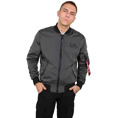 Abbildung von Alpha Industries MA1 Bomberjacke, Herren, Größe: Small, Grey/black
