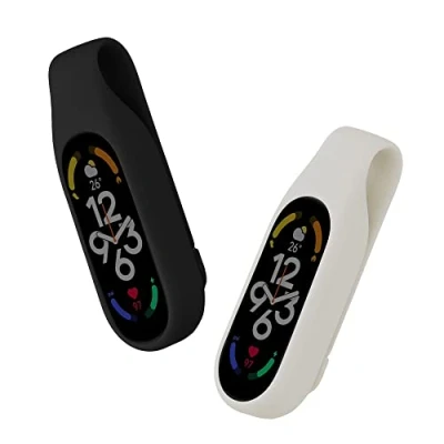 Abbildung von kwmobile Clip Halter kompatibel mit Xiaomi Mi Band 7/6 / 5/4 Silikon Fitnesstracker Halterung ohne Tracker