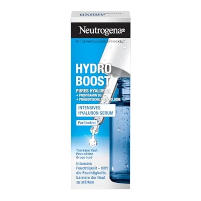 Abbildung von Neutrogena Hydro Boost Intensives Hyaluron Serum (15 ml), parfümfreie Gesichtspflege mit 2 Formen purer Hyaluronsäure, spendet sofort intensive Feuchtigkeit, für alle Hauttypen geeignet