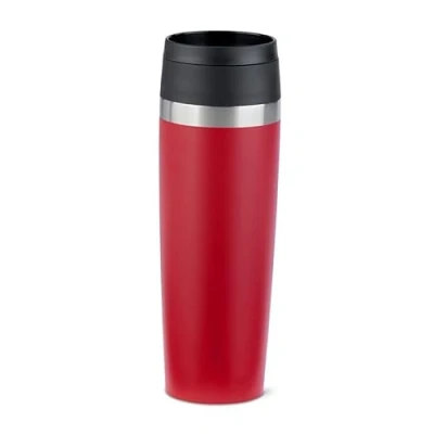 Abbildung von EMSA N2023750 Travel Mug Classic 0,5 Liter, neuer Komfort Schraubverschluss, Pulverbeschichtung, Edelstahl, 6h heiß und 12h kalt, 100% dicht, 360 Trinköffnung, dunkelrot