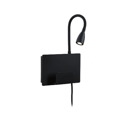 Abbildung von Paulmann 711.01 LED Wandleuchte Halina 2700K 200lm 230V 2,4W Schwarz matt