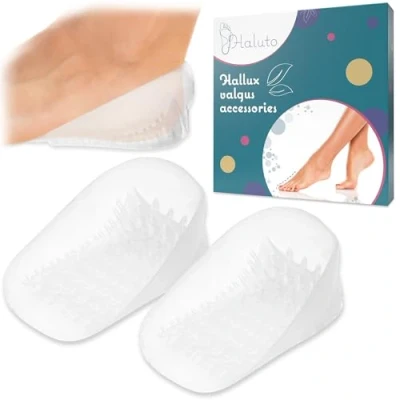Abbildung von HALUTO Fersensporn Einlagen Fersenpolster Schuhe Fersenkissen Damen &amp; Herren Heel Pads Fersenspor Silikon Fersenschutz