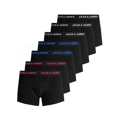 Abbildung von JACK &amp; JONES Herren JACBELMO Trunks 7 Pack, Black/Logo Pirate Black, L