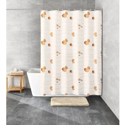 Abbildung von Kleine Wolke Miami Duschvorhang, 100% Polyester, Beige, 120x200 cm