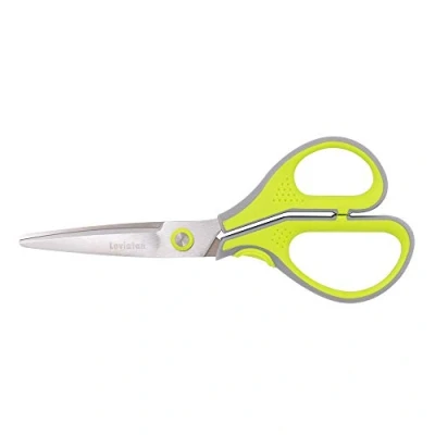 Abbildung von Smart by Leviatan 3D175 3D Schere für Erwachsene, Schneiderschere Stoffschere Profi, und Papier Bastelschere Kinder, Kinderschere, braun schwarzer Kunststoff Griff, 17,5 cm lang