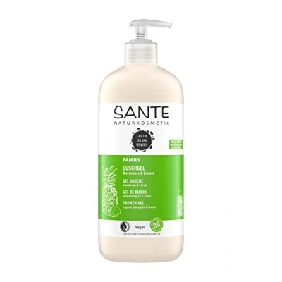 Abbildung von SANTE Naturkosmetik Erfrischendes Duschgel Mit Zitrusduft, Feuchtigkeitsspendende Duschpflege für geschmeidige Haut in Familiengröße, Bio Ananas und Limone, Family, 1 x 950 ml