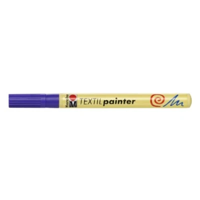Abbildung von Marabu 01160003251 Textil Painter violett 251, Strichstärke ca. 1 2 mm, Stoffmalstift für helle Stoffe, auf Wasserbasis, weicher Griff, waschbeständig bis 60C, lichtecht, einfache Anwendung
