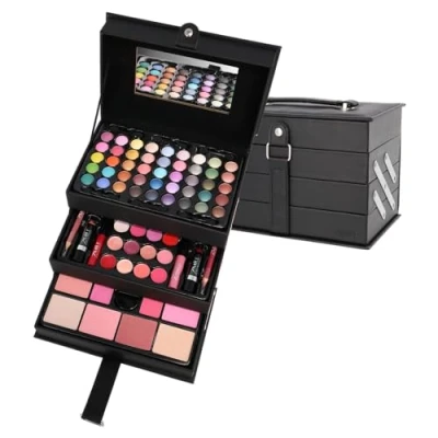 Abbildung von ZMILE COSMETICS Beauty Case Black Kosmetikkoffer vegane Kosmetik mit Schminke Make Up Set für unterwegs, zum Reisen und Verschenken