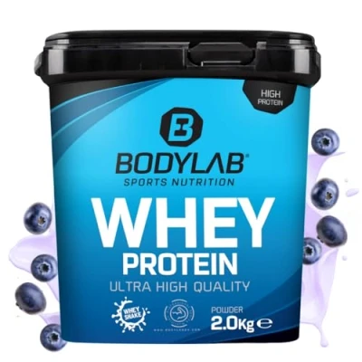 Abbildung von Bodylab24 Whey Protein Pulver, Blaubeere, 2kg