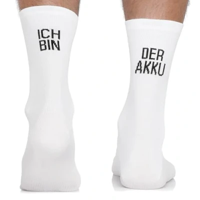 Abbildung von TODO Fahrradsocken Herren und Damen. Atmungsaktive Rennrad Socken. Motiv Fahrrad Socken Herren, Radsocken Damen (Ich Bin der Akku 39 42)