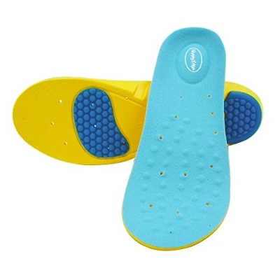 Abbildung von Happystep Komfort Einlegesohlen mit Memory Foam und Gel Pads Schockabsorbierende Sporteinlegesohlen für Damen Herren Ideal Sneakers Gepolsterte Unterstützung Dämpfung Größe 41 45