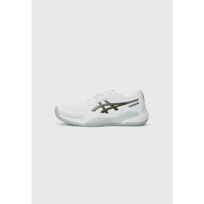 Abbildung von Asics Challenger 15 CLAY Tennisschuh für Sandplätze, Herren, Größe: 46.5, White/gun metal Hochwertiges lederimitat
