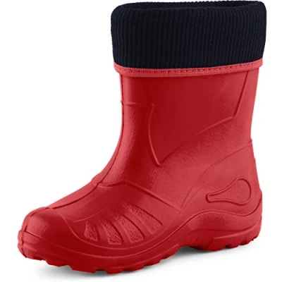 Abbildung von Ladeheid Kinder Mädchen Jungen Federleichte Eva Thermo Gummistiefel Gefüttert KL058 (Rot, 25 EU)