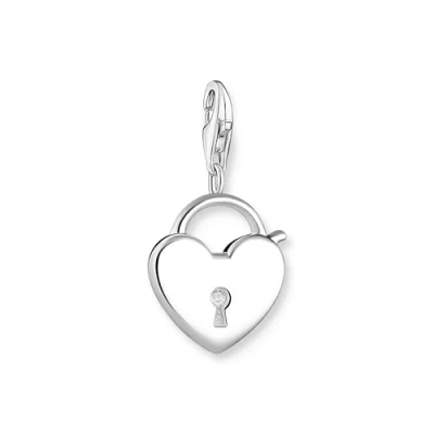 Abbildung von Thomas Sabo Damen Charm Club Anhänger Schloss 925er Sterlingsilber 0009 001 12