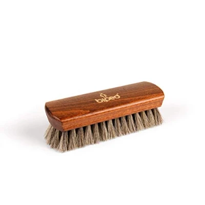 Abbildung von biped Polierbürste für Schuhe Glanzbürste mit Rosshaar Holz Schuhbürste Classic Edition z2468(helles Rosshaar)