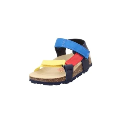Abbildung von Superfit Jungen Fussbettpantoffel Sandale, Blau Mehrfarbig 8010, 31 EU Weit