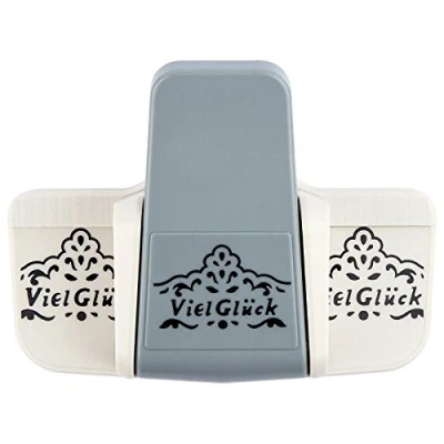 Abbildung von Ideen mit Herz Royal Bordüren Stanzer, einzelne Bordürengröße: 3,5 cm x 5,7 Motiv Locher für Papier Grußkarten basteln Geburtstag, Hochzeit, Jubiläum, Glückwunsch (Viel Glück)