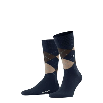 Abbildung von Burlington Edinburgh Rautenmuster Argyle CLIP ONE SIZE 4046 Socken, Herren, Größe: 41 46, Dunkelblau