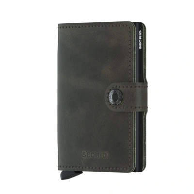 Abbildung von Secrid Miniwallet Vintage Olive Black Kostenlose Gravur