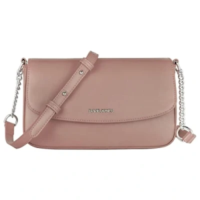 Abbildung von David Jones Kleine Umhängetasche Damen Crossbody Bag PU Leder Frau Kette Schultertasche Rechteckige Tasche Abendtasche Handy Handtasche Clutch Kettentasche Elegant Reise Party Rosa