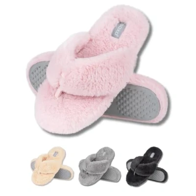 Abbildung von soxo Plüsch Hausschuhe Damen Lustige Geschenke Pantoletten Für Frauen Slipper Flip Flops Geschenk 39/40 Rosa
