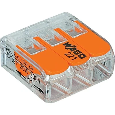 Abbildung von 10x Wago Clamp 221 413 32A 450V Verbindungsklemme 3 polig mit Hebel