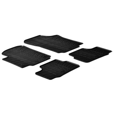 Abbildung von Gledring 0075 Fußmattensatz Gummi vorne und hinten 4 schwarz 750mm 550mm SKODA: Citigo Hatchback