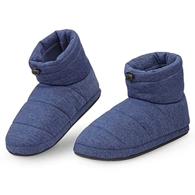 Abbildung von DUNLOP Hausschuhe Herren Warm, Hüttenschuhe mit Memory Foam und fester Sohle (43 EU, Marineblau, numeric_43)