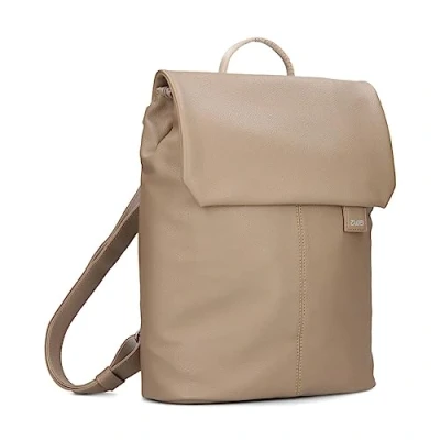 Abbildung von Zwei Damen City Rucksack Mademoiselle.M MR13 Tagesrucksack 7 Liter (H 26 x B 21 T11 cm) gepolstertes Laptopfach, Reißverschluss &amp; Rückenpolsterung, klassisch elegant (hazel)