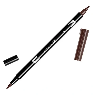Abbildung von Tombow ABT 879 Fasermaler Dual Brush Pen mit zwei Spitzen, brown, 1 stück (1er Pack)