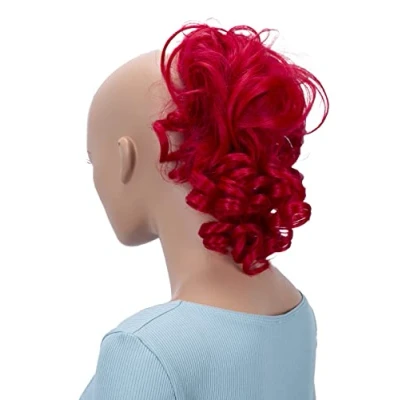 Abbildung von CAISHA Haarteil Haargummi Lena Hochsteckfrisuren Brautfrisuren Voluminös Gelockt Unordentlich Dutt Kunstfaser DM17cm Rot G26L