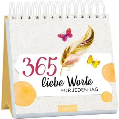 Abbildung von 365 liebe Worte für jeden Tag: Herzliche Botschaften im dekorativen Spiralaufsteller