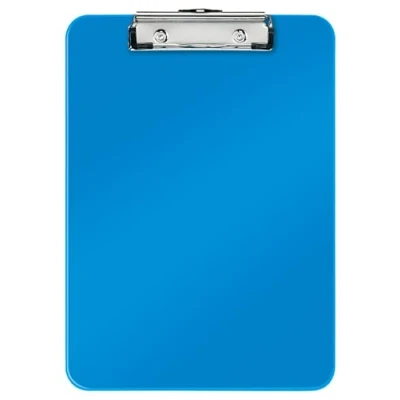 Abbildung von Leitz WOW A4 Klemmbrett, hochwertiges Klemmbrett aus Hartplastik, 80 Blatt Kapazität, Blau, 39710036