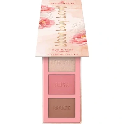 Abbildung von essence bloom baby, bloom! eye &amp; face palette, Lidschatten, Nr. 01, Mehrfarbig, 7 Farben, hochpigmentiert, vegan, ohne Mikroplastikpartikel, Nanopartikel frei, Parfüm, 1er Pack (11.5g)