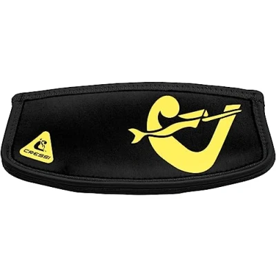 Abbildung von CRESSI Unisex Adult Simply Neo Mask Strap Cover Neoprenriemenüberzug für Tauchmasken, Schwarz/Gelb, Einheitsgröße