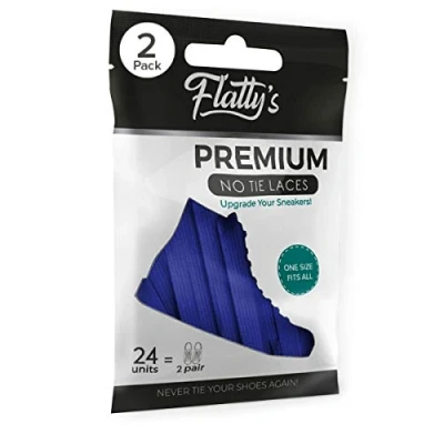 Abbildung von Flatty&#039;s Elastische Schnürsenkel zum Einhaken für Kinder und Erwachsene Gummi Schuhbänder Elastisch ohne Binden Perfekter Sitz Starker Halt Einheitsgröße
