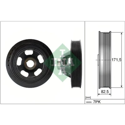 Abbildung von INA 544 0144 10 Kurbelwellenriemenscheibe 171,50 MERCEDES BENZ: E Class Saloon, CLK Coupe